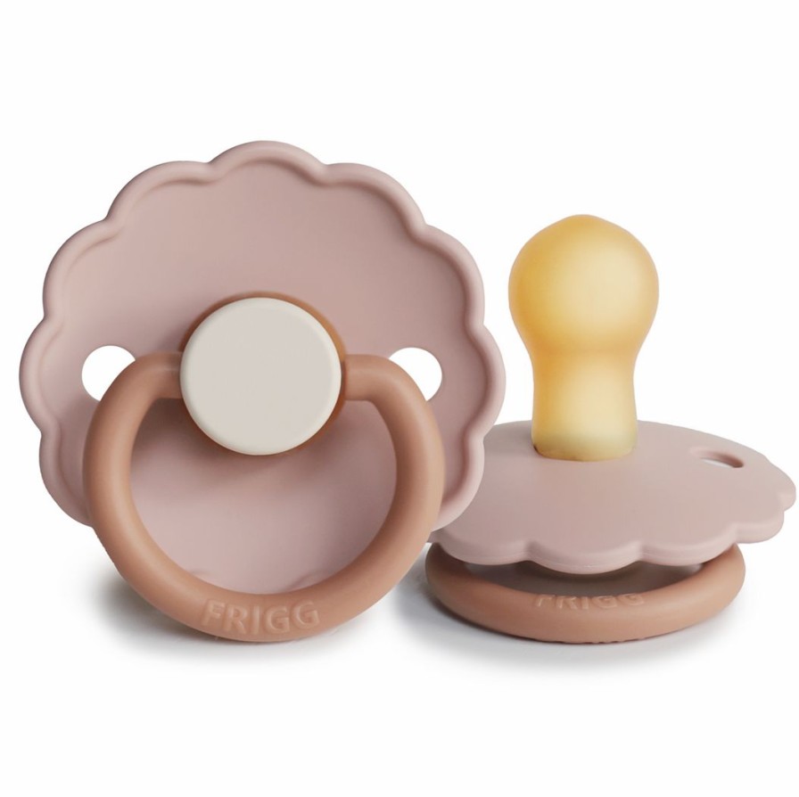 Pacifier Goods * | Frigg Biscuit Color Block Daisy Natural Pacifier