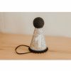 Party Time * | Cutest Little Party # 1 Silver Glitter + Black Pom Trim + White Glitter Party Hat Party Time