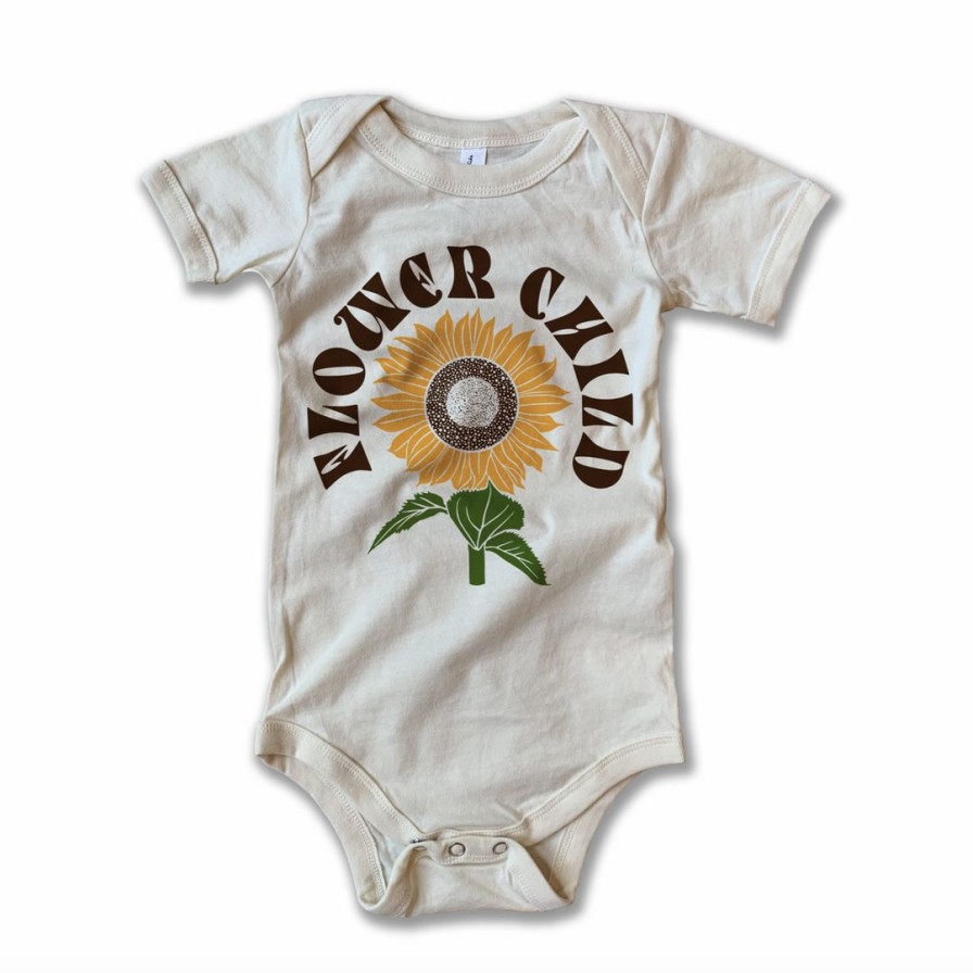 Clothing * | Rivet Apparel Bodysuits Flower Child Vintage Onesie