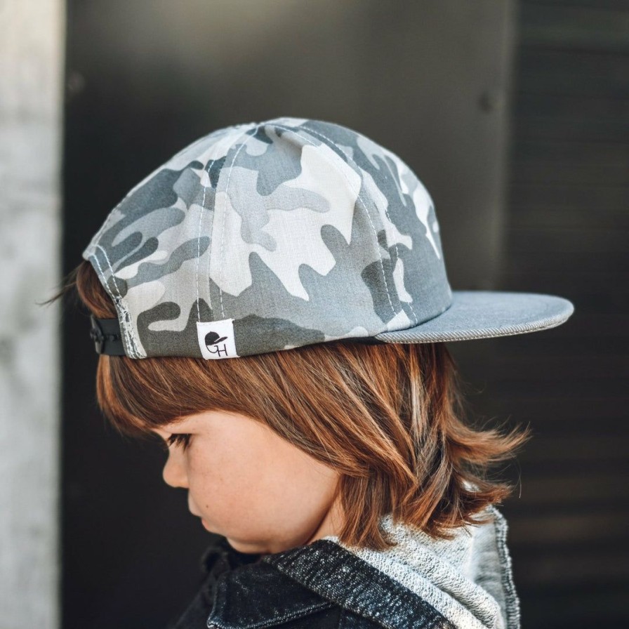 Headwear * | George Hats Grey Camo Trucker Hat