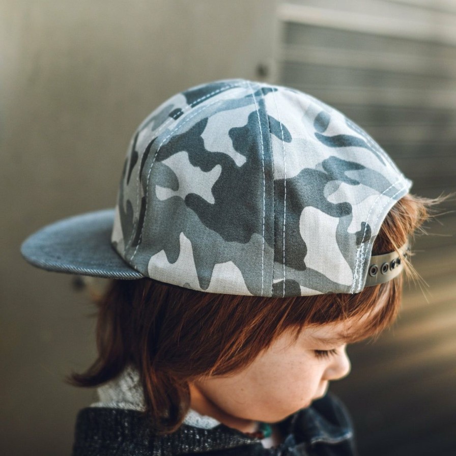 Headwear * | George Hats Grey Camo Trucker Hat