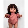 Dolls + Plushies * | Dolls + Plushies Watermelon Pink Long Sleeve Romper Minikane Clothing