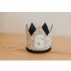 Party Time * | Cutest Little Party # 5 Silver Glitter + Navy Pom Trim + White Glitter Crown