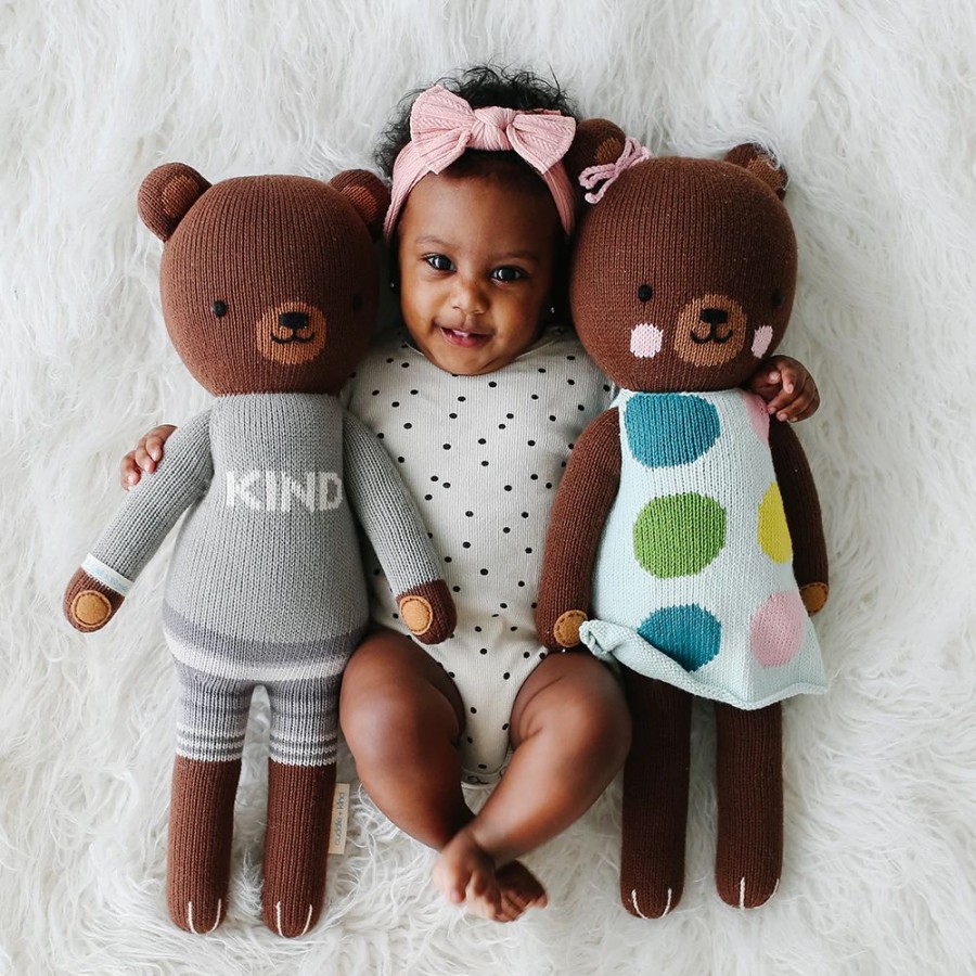 Dolls + Plushies * | Cuddle And Kind Oliver The Bear Knit Handcrafted Regular Doll Dolls + Plushies