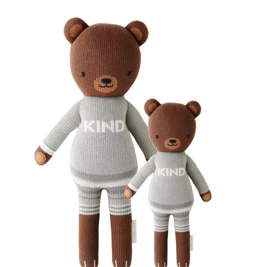 Dolls + Plushies * | Cuddle And Kind Oliver The Bear Knit Handcrafted Regular Doll Dolls + Plushies