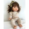 Dolls + Plushies * | Dolls + Plushies Taupe Two Piece Minikane Lounge Set