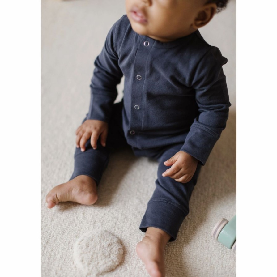 Clothing * | Pehr Fountain Blue Essentials Romper Overalls + Rompers