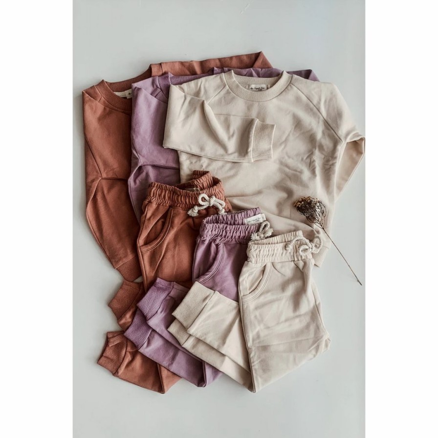 Clothing * | Minikane Dusty Purple Organic Cotton Two Piece Lounge Set