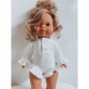 Dolls + Plushies * | White Long Sleeve Ruffle Minikane Romper