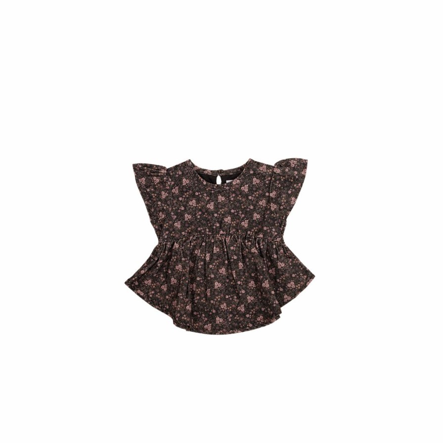 Clothing * | Jamie Kay Tops Peony Floral Organic Cotton Pincord Willow Top