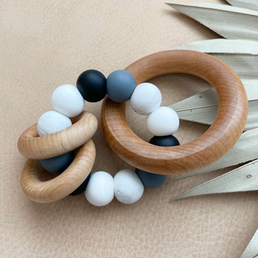 Toys * | Bannor Toys Storm Wooden Ring Silicone Teether