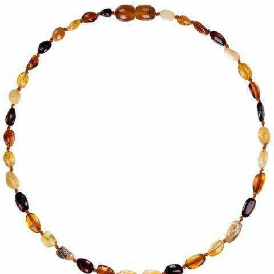 Jewelry * | Powell'S Owl Jewelry Amber Beans Multi Four Color Necklace