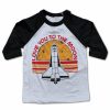 Clothing * | Rivet Apparel Graphic Tees Love You To The Moon Baseball Vintage Tee