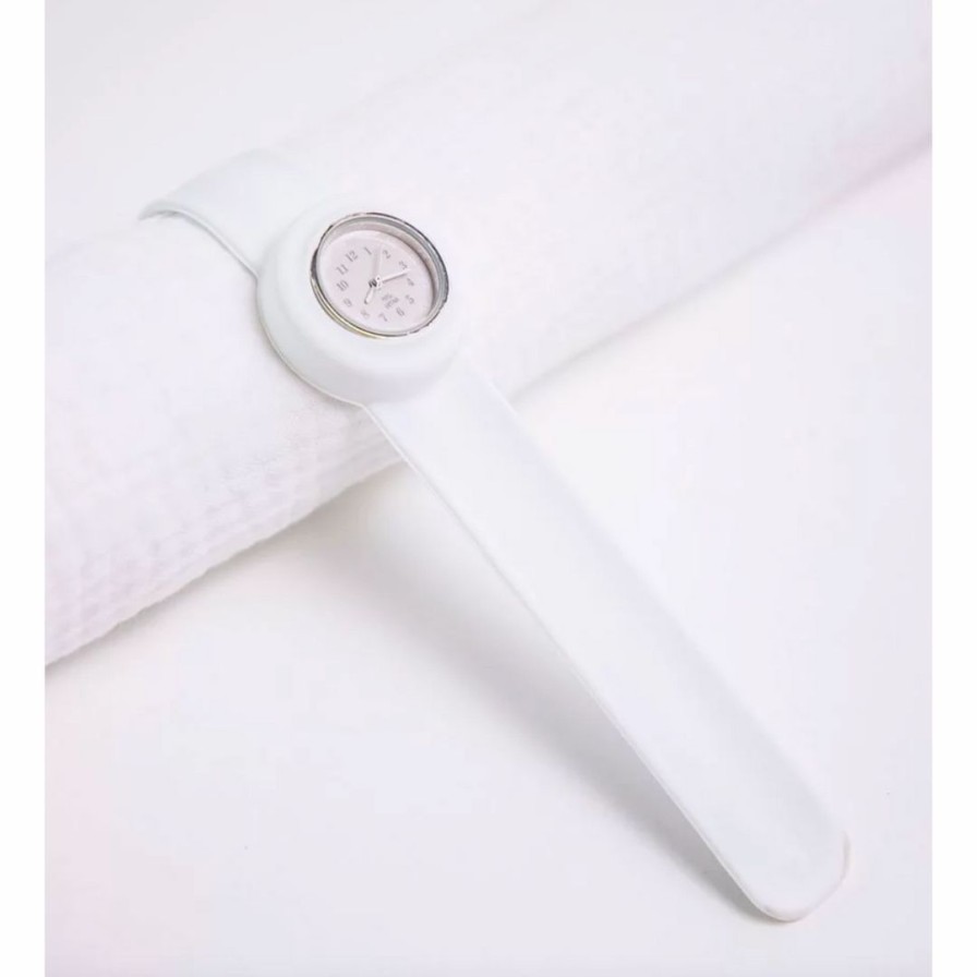 Jewelry * | Minikane White Toddler Slap Watch Jewelry