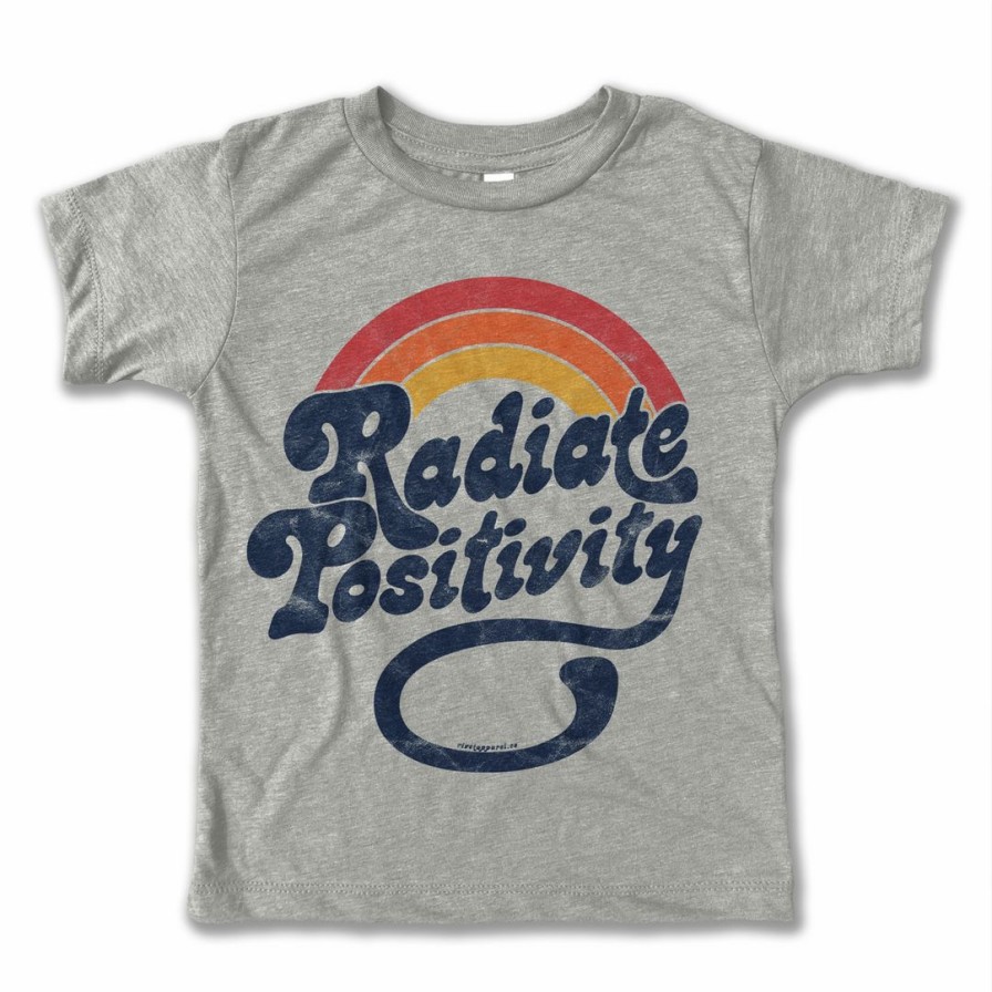 Clothing * | Rivet Apparel Radiate Positivity Tee Heather Grey