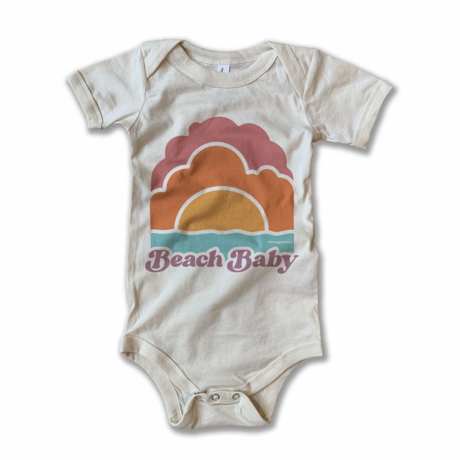 Clothing * | Rivet Apparel Bodysuits Beach Baby Vintage Onesie