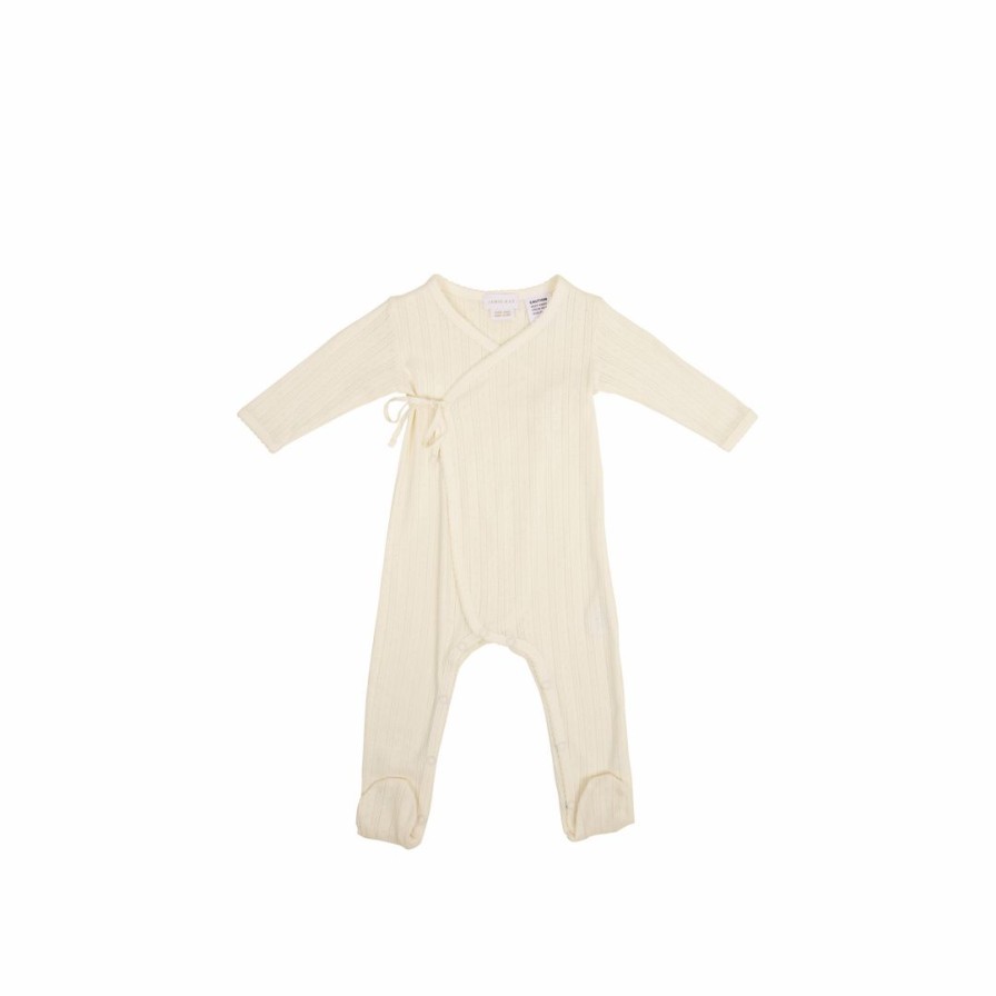 Clothing * | Jamie Kay Natural Organic Cotton Pointelle Wrap Romper