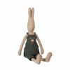 Dolls + Plushies * | Maileg Dolls + Plushies Green Overalls Rabbit Doll Size 3