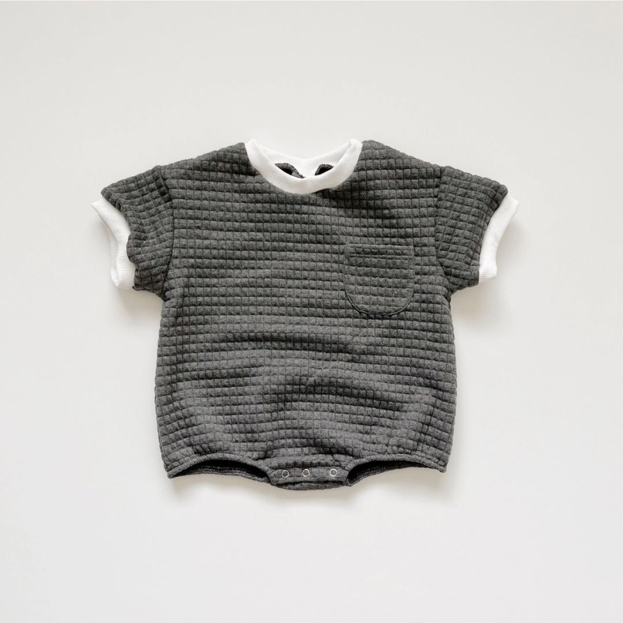 Clothing * | Orcas Lucille Charcoal Sweatshirt Romper