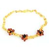 Jewelry * | Powell'S Owl Amber Gemstone Honey + Cognac Flower Necklace