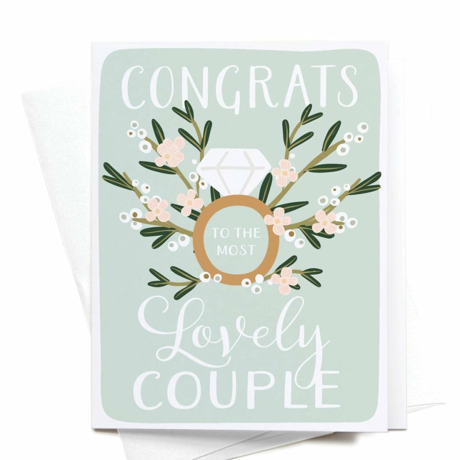 Party Time * | Onderkast Congrats To The Most Lovely Couple Greeting Card