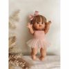 Dolls + Plushies * | Dolls + Plushies Light Pink Romper + Tutu Set Minikane Clothing