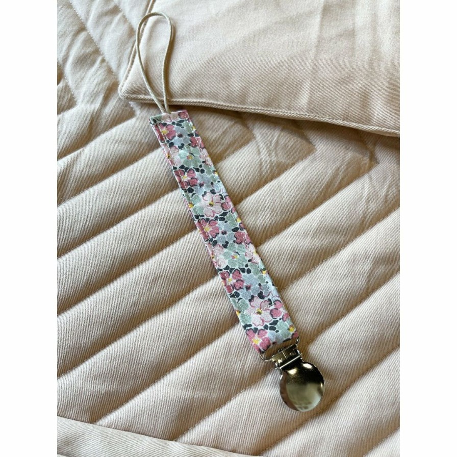 Pacifier Goods * | Mae + Skye Willa Florals + Pattern Pacifier Clip