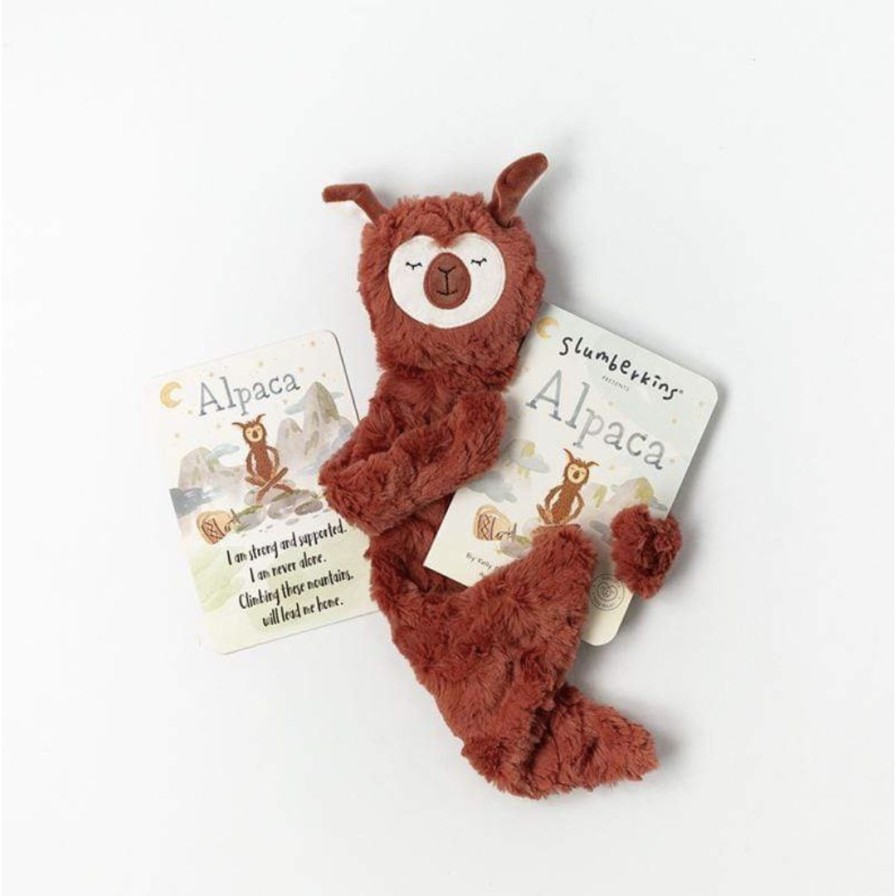 Dolls + Plushies * | Slumberkins Books + Puzzles Alpaca Copper Snuggler Stress Relief Collection