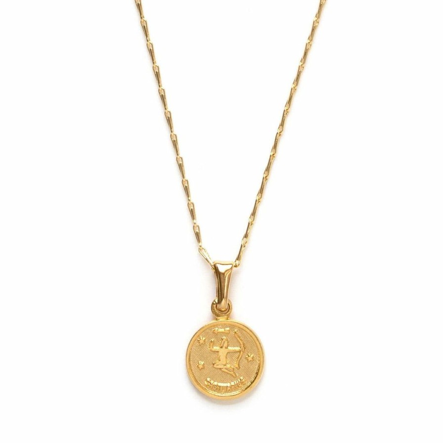 Women * | Amano Studio Tiny Zodiac Sagittarius Gold Necklace Necklaces