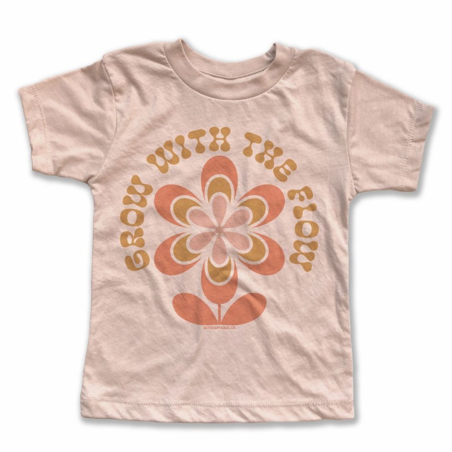 Clothing * | Rivet Apparel Grow With The Flow Tee Vintage Peach Graphic Tees