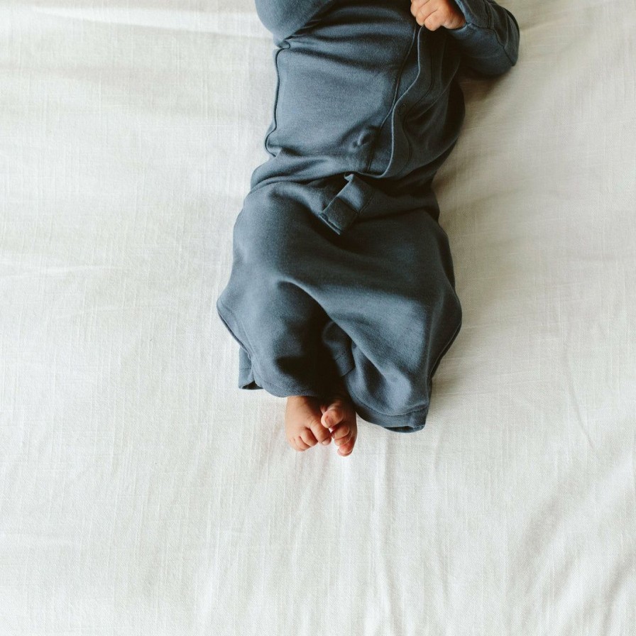 Clothing * | Goumi Kids Preemie + Newborn Midnight Thermal Bamboo Gown