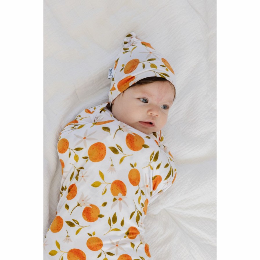 Headwear * | Orange Blossom Bamboo Knotted Infant Beanie Arrows & Bow X Joss + J