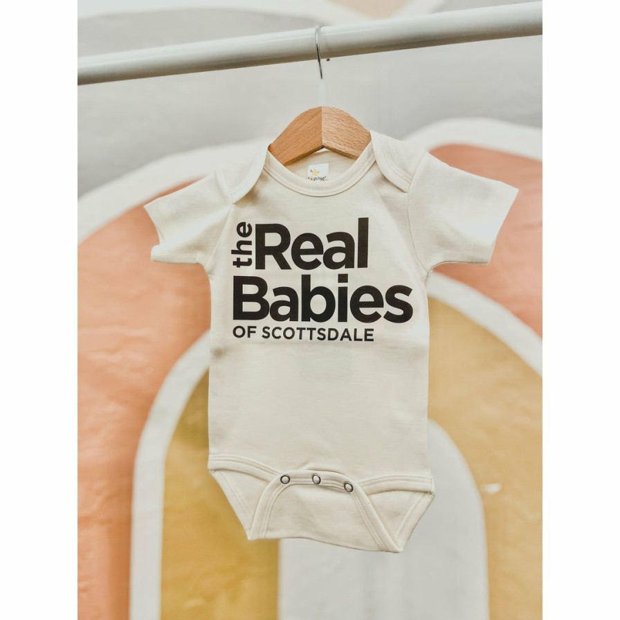 Clothing * | Love You A Latte Shop Bodysuits Real Babies Of Scottsdale Natural Onesie