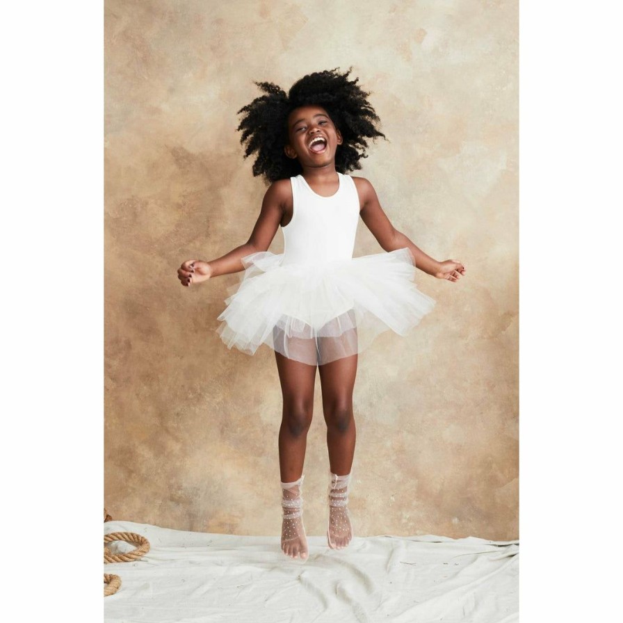 Clothing * | I Love Plum Pearl Ivory Tank Tutu Dress