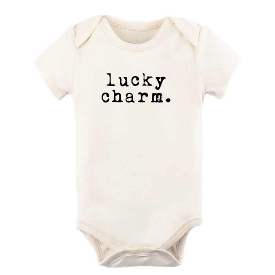 Clothing * | Tenth + Pine Lucky Charm Black + Natural Organic Onesie