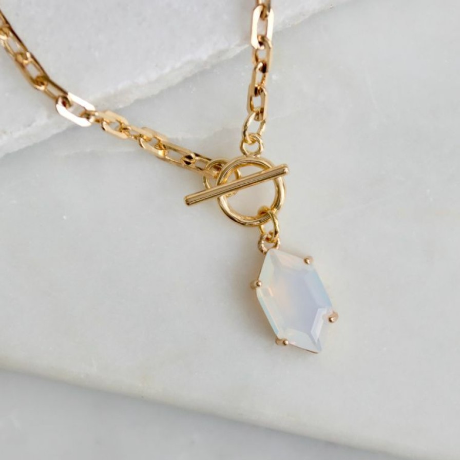 Women * | Mesa Blue Opalite Toggle Necklace