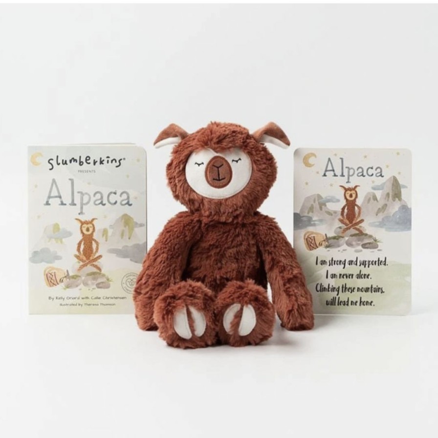 Dolls + Plushies * | Slumberkins Alpaca Copper Kin Stress Relief Collection Books + Puzzles