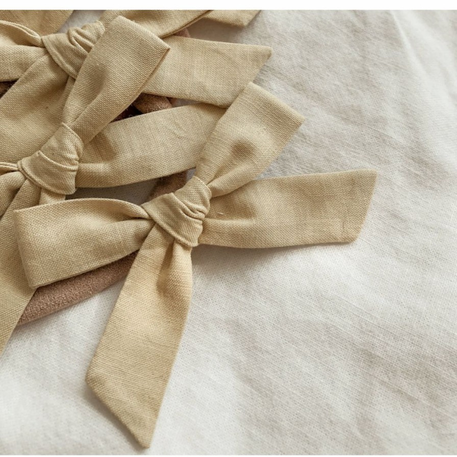 Headwear * | Mae + Skye Honey Petite Schoolgirl Bow Nylon Headband Headwear