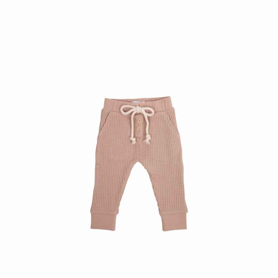 Clothing * | Jamie Kay Dusky Rose Organic Cotton Waffle Oliver Pants