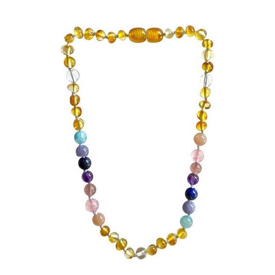 Jewelry * | Sweet Tree Amber Amber + Pastel Rainbow Necklace 13 Jewelry