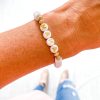 Women * | J+J Bracelets Mama Gold + White Bracelet