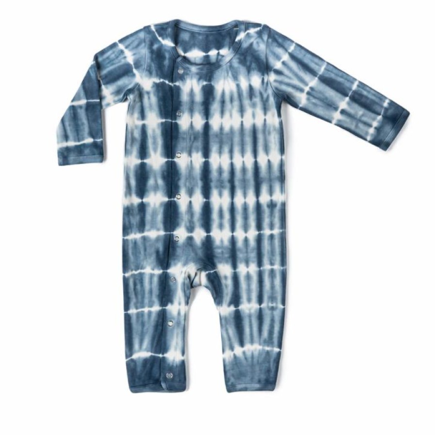 Clothing * | Pehr Overalls + Rompers Blue Tie Dye Romper