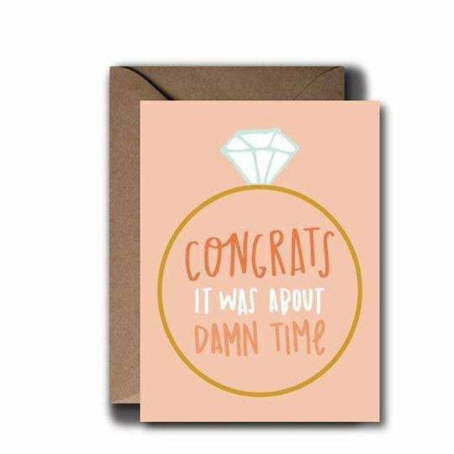 Party Time * | Black Lab Studio About Damn Time Greeting Card Party Time