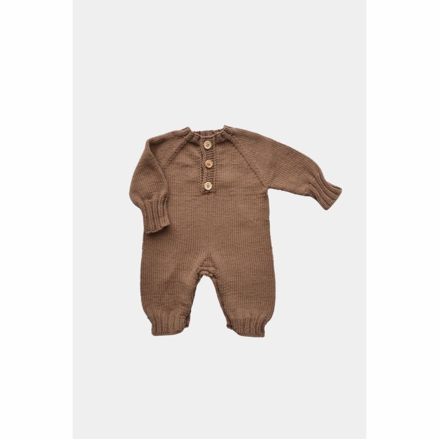 Clothing * | Eli + Nev Chocolate Knit Romper Knits