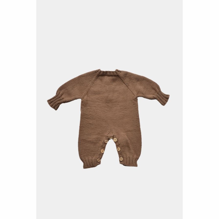 Clothing * | Eli + Nev Chocolate Knit Romper Knits