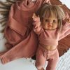 Dolls + Plushies * | Dolls + Plushies Blush Pink Two Piece Minikane Lounge Set