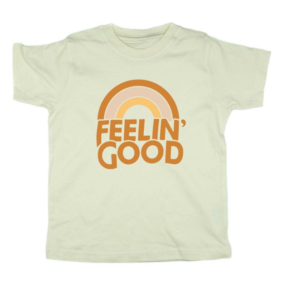 Clothing * | Salty Little Bums Graphic Tees Feelin' Good Cream Tee