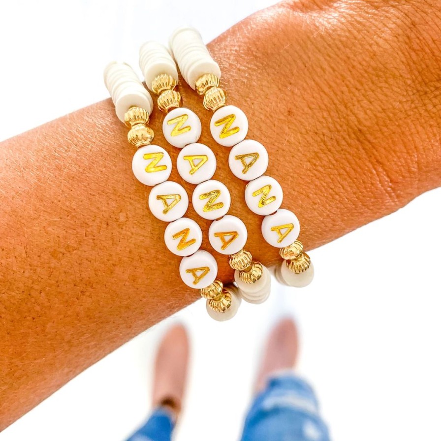 Women * | J+J Bracelets Nana White Bracelet