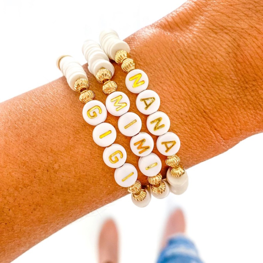 Women * | J+J Bracelets Nana White Bracelet