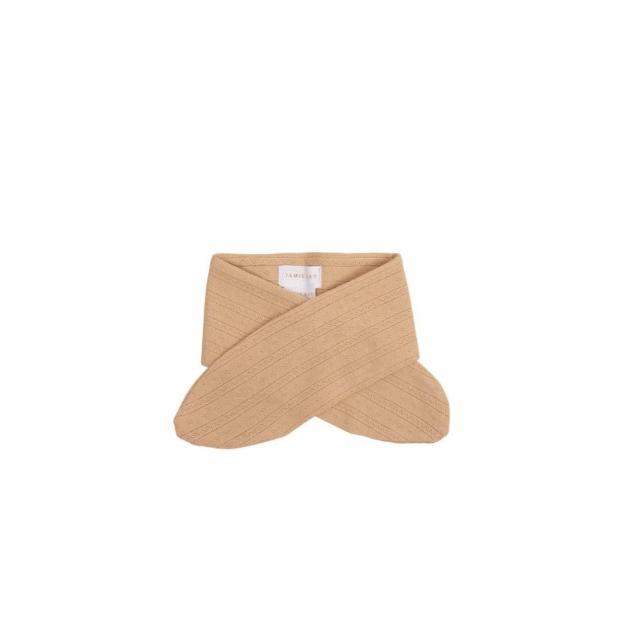 Clothing * | Jamie Kay Preemie + Newborn Chai Caramel Organic Pointelle Headband